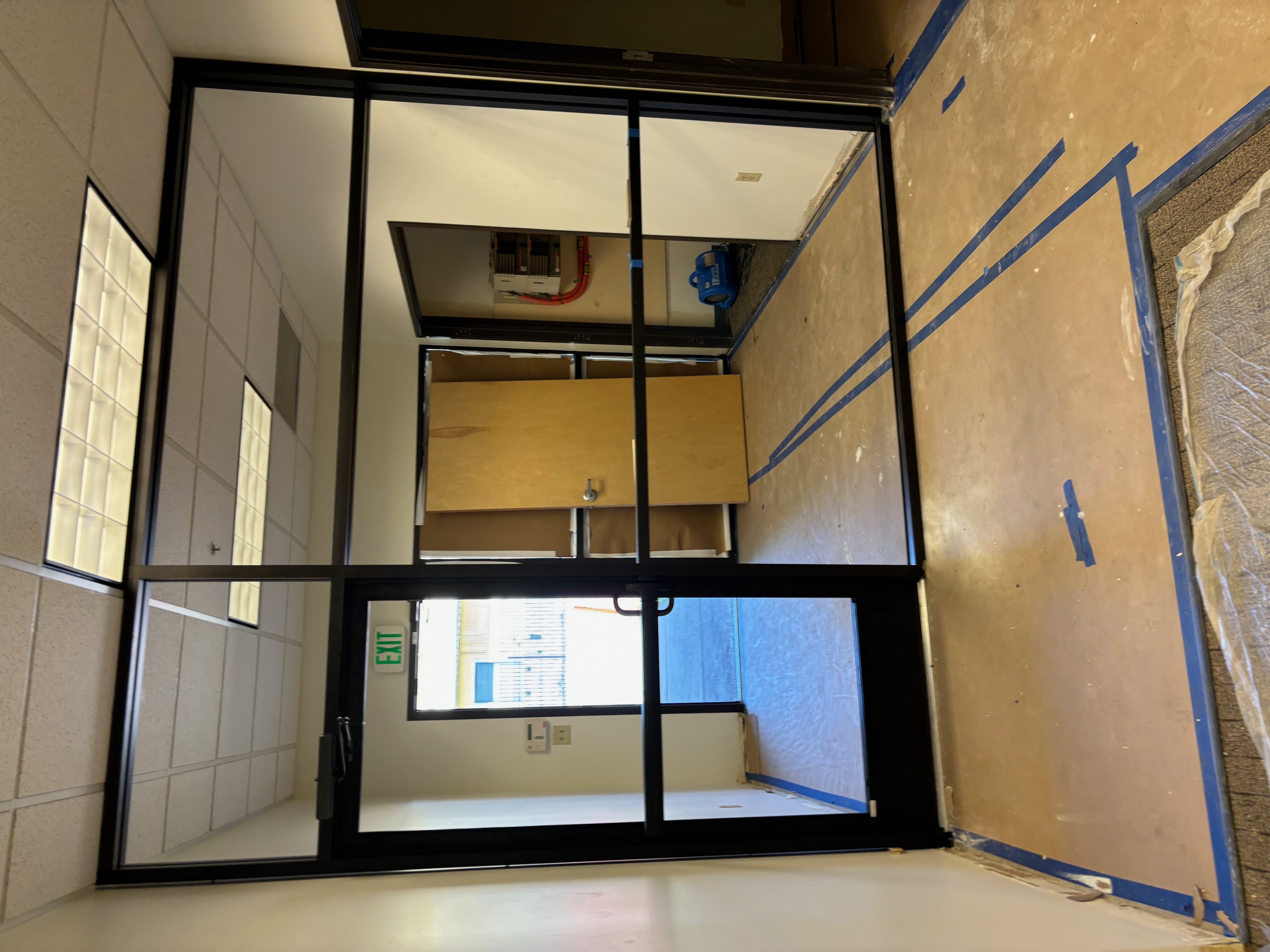 Glass partition installation in Denver office